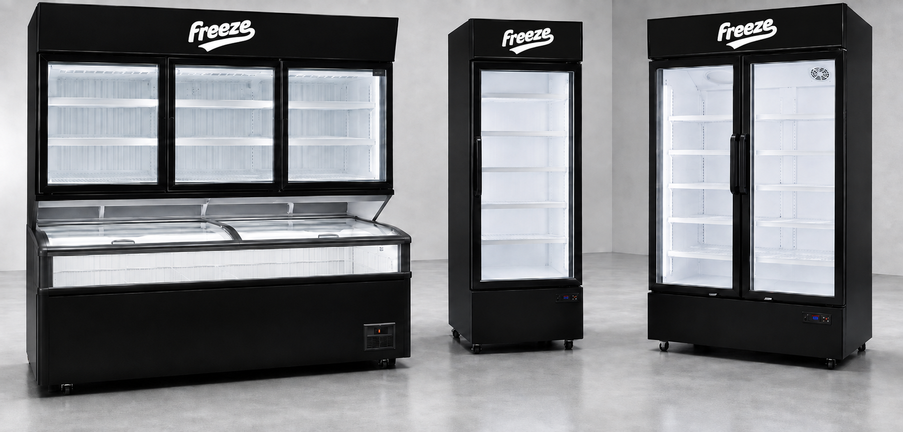 Equipos de refrigeración identificados con el logotipo oficial Freezee